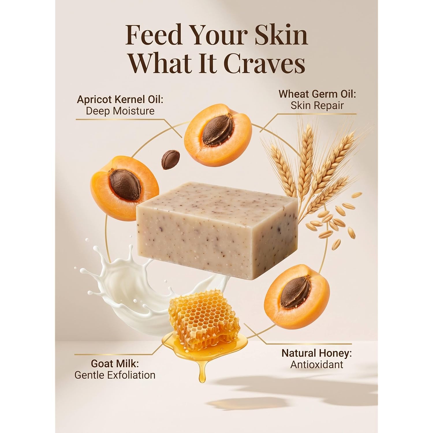 Honey Goat Milk Soap, Handmade, All Natural, Unscented, Sls Free, No Parabens | Sls Free, No Parabens