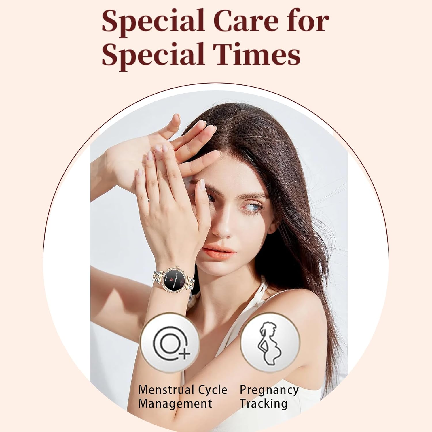 Smart Watches for Women Fitness Tracker with Diamonds Multi-Sport Modes Heart Rate Monitor Sleep Monitoring Bluetooth Calls Female Helath 1.27" Dainty Smartwatch for Android iOS