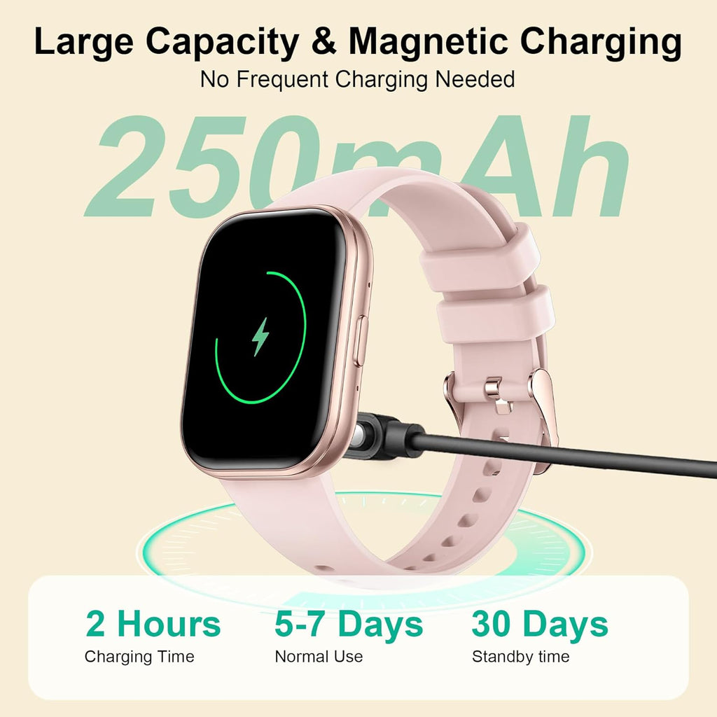 Smart Watch for Women with Bluetooth Call/Answer,1.75" Fitness Watch with Pedometer Heart Rate Sleep Monitor Step Counter Calorie 120+Sport Modes Smartwatch for Android iOS
