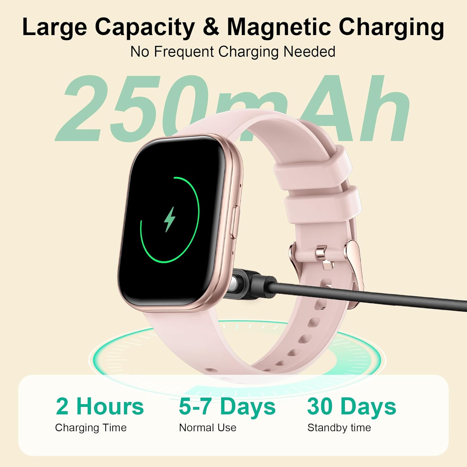 Smart Watch for Women with Bluetooth Call/Answer,1.75" Fitness Watch with Pedometer Heart Rate Sleep Monitor Step Counter Calorie 120+Sport Modes Smartwatch for Android iOS
