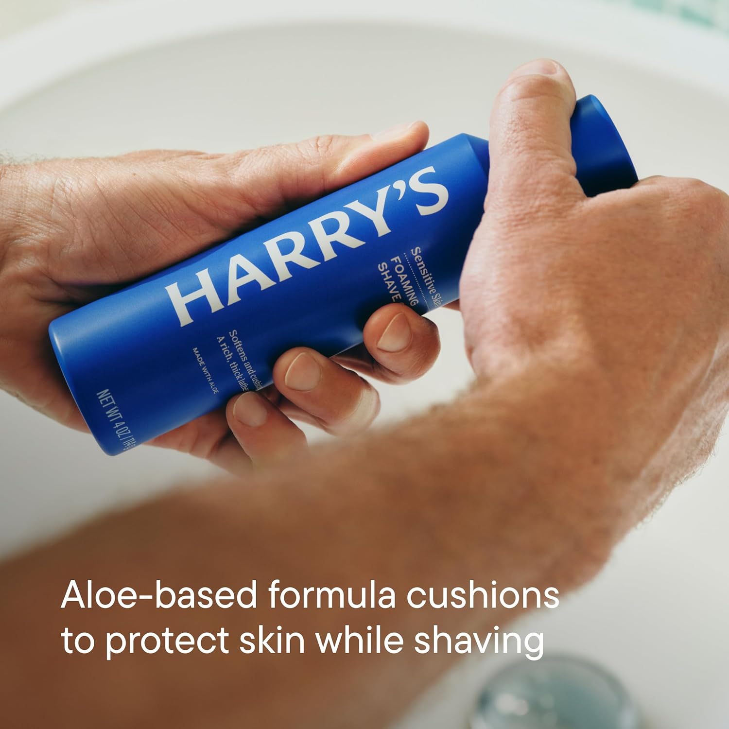 Harry's Original Shaving Kit for Men - 1 Razor Handle, 3 Razor Blade Refills, Foaming Shave Gel, and Travel Blade Cover - German Engineered - Sage