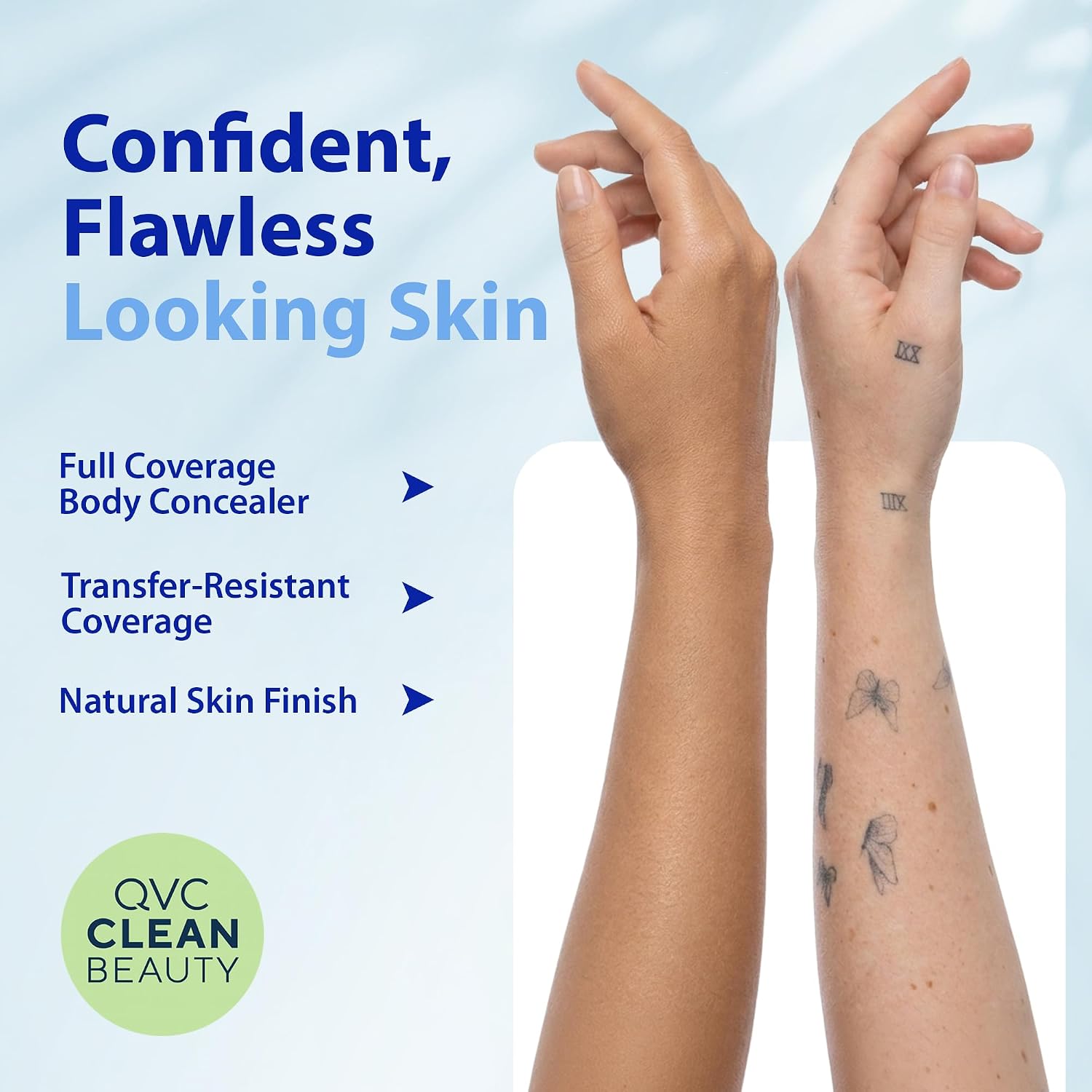 Dr. Denese Glow Younger Body Concealer 3.4 Oz – Leg & Body Makeup For Veins, Bruises, Scars, Discoloration, Age And Sun Spots – Full Coverage Concealer & Hydrating Transfer-Resistant Cream – Natural