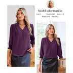 Blouses for Women Dressy Casual 3/4 Length Sleeve Womens Tops 2026 Fashion Spring Trendy Smocked Business Casual Work