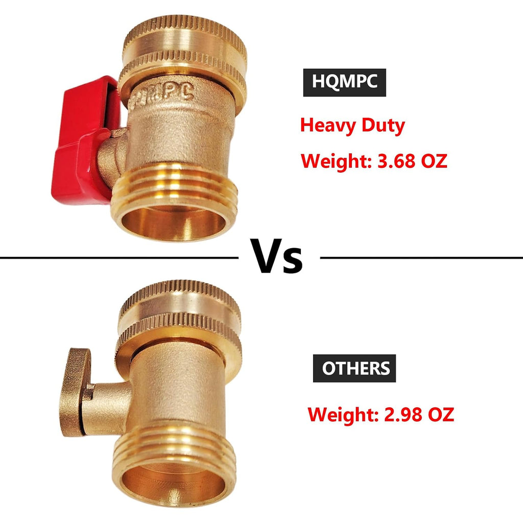 Heavy Duty Brass Shut Off Valve Big Flow,Garden Hose Shut Off Valve For Garden Lawn Irrigatiion Garden Hose Connector Big Handle Easy Turn On Off (2Pcs) +4 Extra Pressure Washers