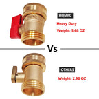 Heavy Duty Brass Shut Off Valve Big Flow,Garden Hose Shut Off Valve For Garden Lawn Irrigatiion Garden Hose Connector Big Handle Easy Turn On Off (2Pcs) +4 Extra Pressure Washers