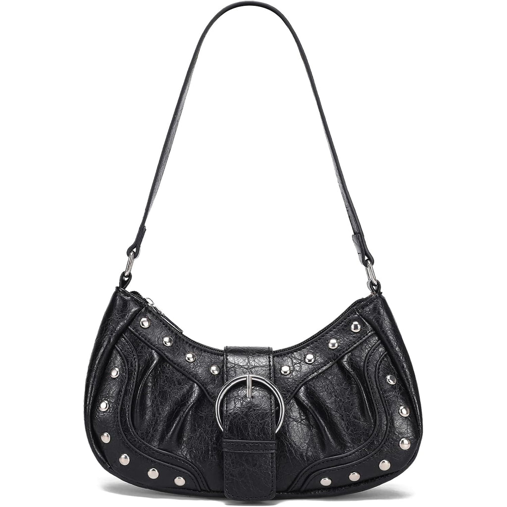 Y2K Purse Small Shoulder Bags For Women With Rivets Punk Style Goth Grunge Emo Handbag