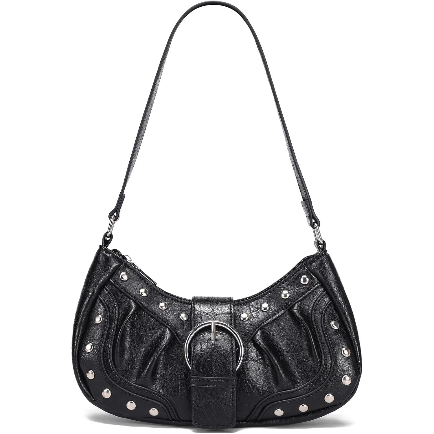 Y2K Purse Small Shoulder Bags For Women With Rivets Punk Style Goth Grunge Emo Handbag