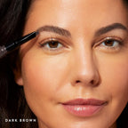 Laura Geller New York Sculpt-N-Stay 2-In-1 Waterproof Eyebrow Pencil & Brow Gel – Dark Brown – Fills Sparse Brows, Defines & Sets – Smudge-Proof, Long-Lasting, Natural Finish