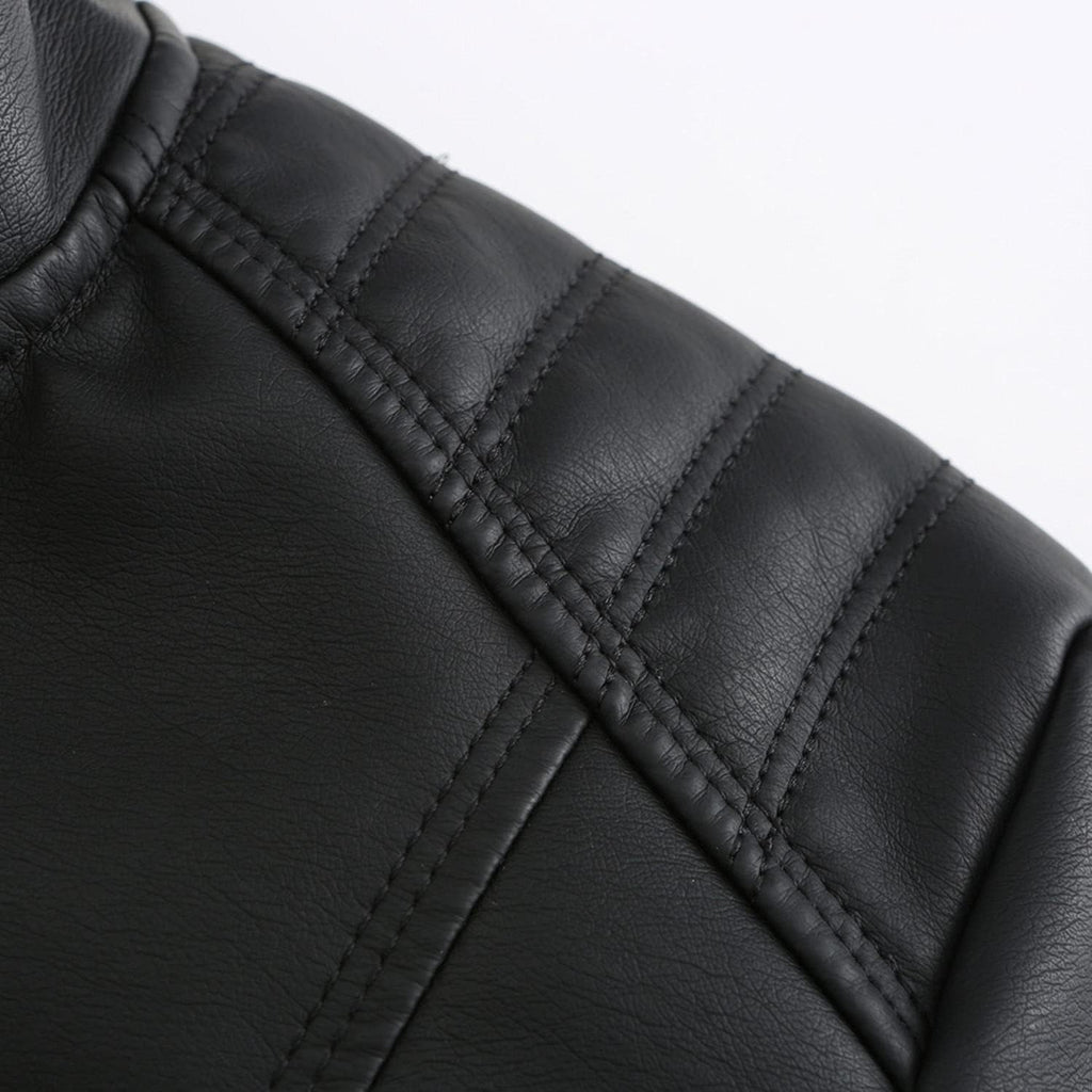 DEAR MODEL Faux Leather Jacket Women Bomber Jacket Women's Belted Motorcycle Jacket