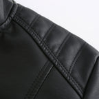 DEAR MODEL Faux Leather Jacket Women Bomber Jacket Women's Belted Motorcycle Jacket
