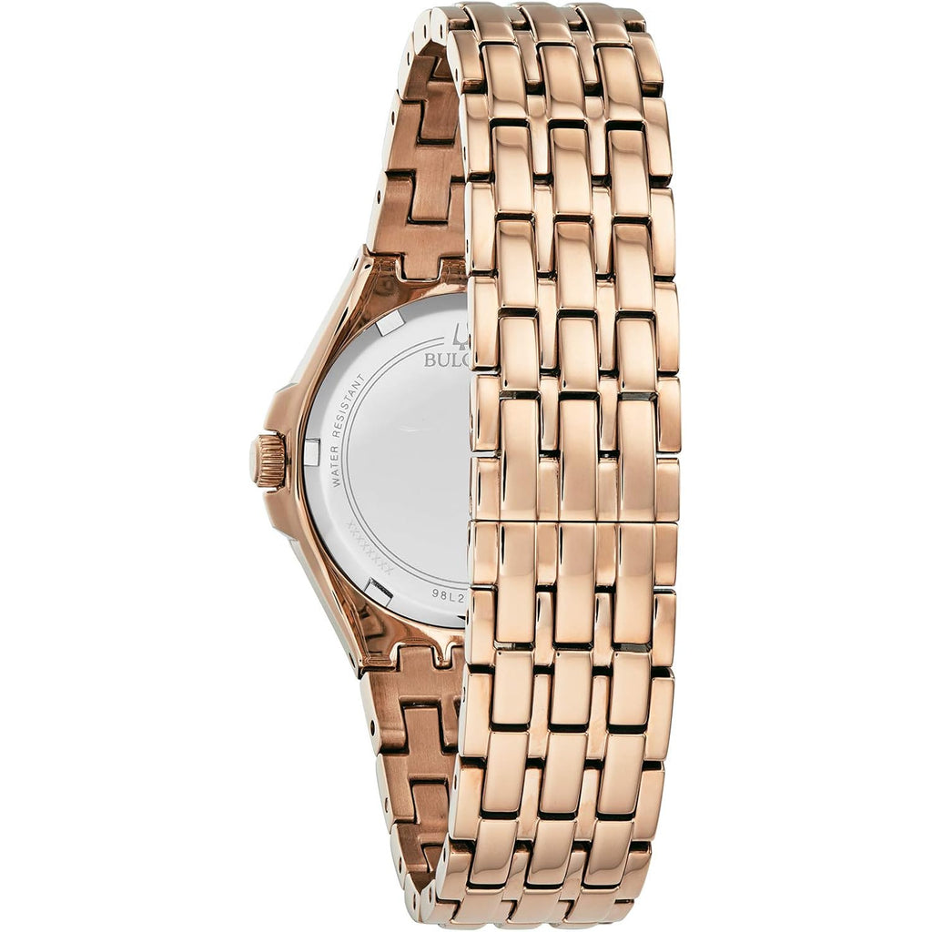 Bulova Ladies Quartz Phantom Rose Gold-Tone Stainless Steel Bracelet