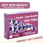 Hair Clips For Styling - 7Pcs Crystal Stone Braided Hair Clips, Double-Layer Star And Flower Clips For Women And Girls, Sparkling Rhinestone Duckbill Clips, Non-Slip Hair Accessories (Flasloth)