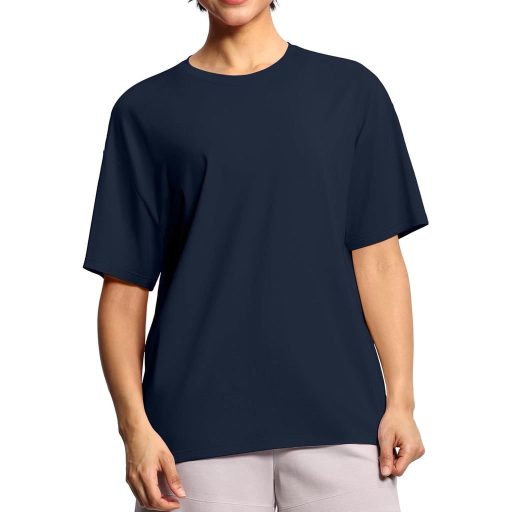The Gym People Women'S Casual Oversized T-Shirts Summer Crewneck Short Sleeve Workout Basic Tee Tops