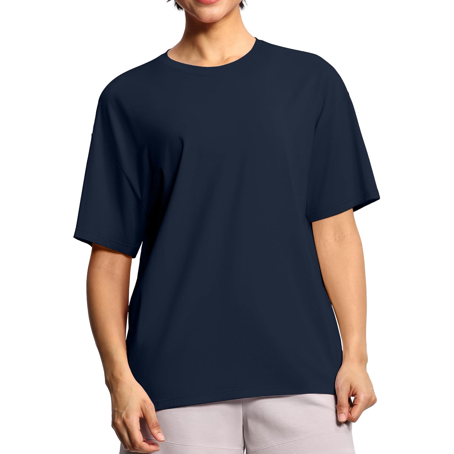 The Gym People Women'S Casual Oversized T-Shirts Summer Crewneck Short Sleeve Workout Basic Tee Tops