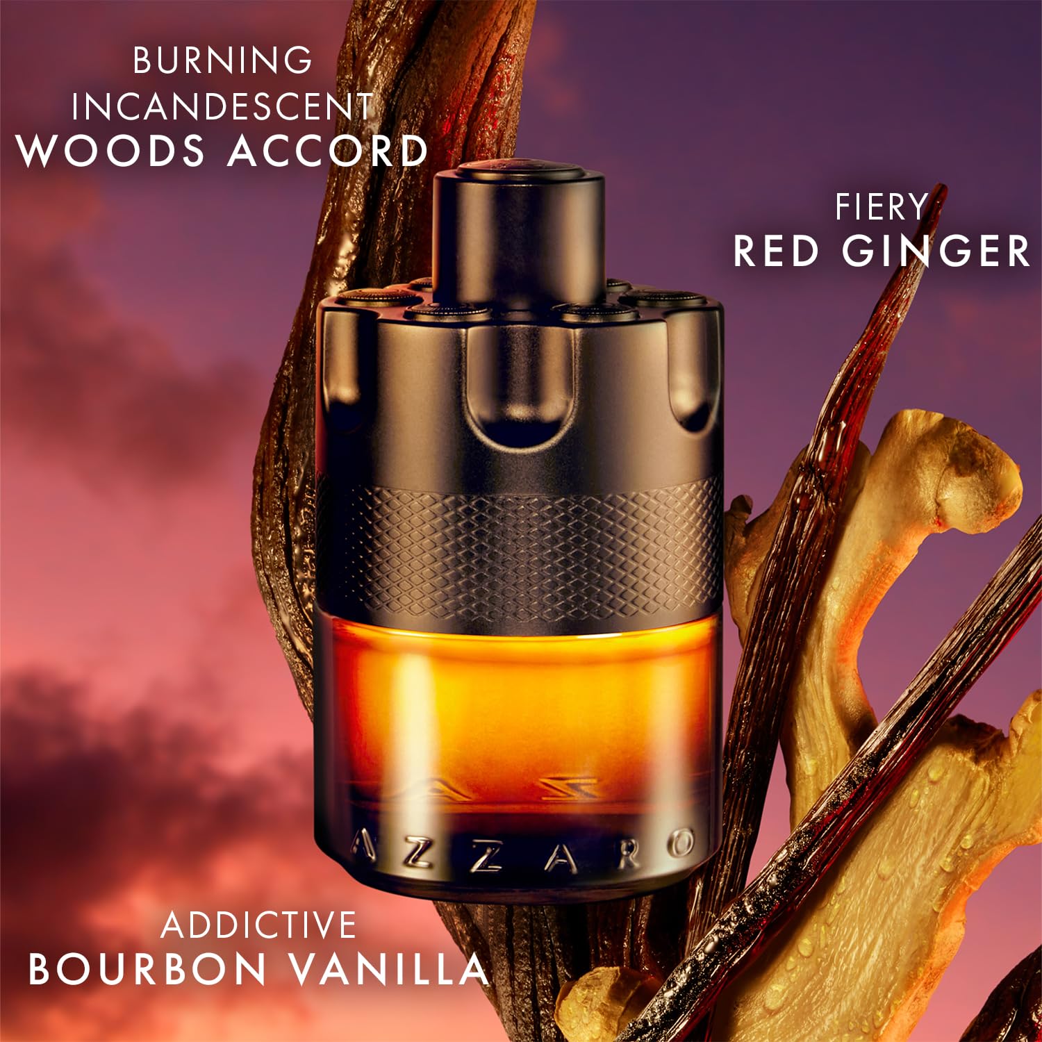 Azzaro The Most Wanted Parfum - Intense Mens Cologne Set ($205 Value) - 3-Piece Set with Full Size + Travel Size Fragrances, Hair & Body Wash - Lasting Wear