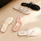 Fitory Womens Flip Flops, Strappy Open Toe Flat Sandals For Summer 2026, Lightweight And Comfortable Slides For Beach And Casual Walking, Indoor And Outdoor Size 6-11