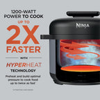 Ninja Hyperheat 9-In-1 Electric Pressure Cooker | 6.5 Qt Multi Cooker With Sear/Sauté, Slow Cooker, Rice Cooker, Sous Vide | 1200W | Fast Cooking, Pfas-Free Pot | Stone Purple | Pc201Sp