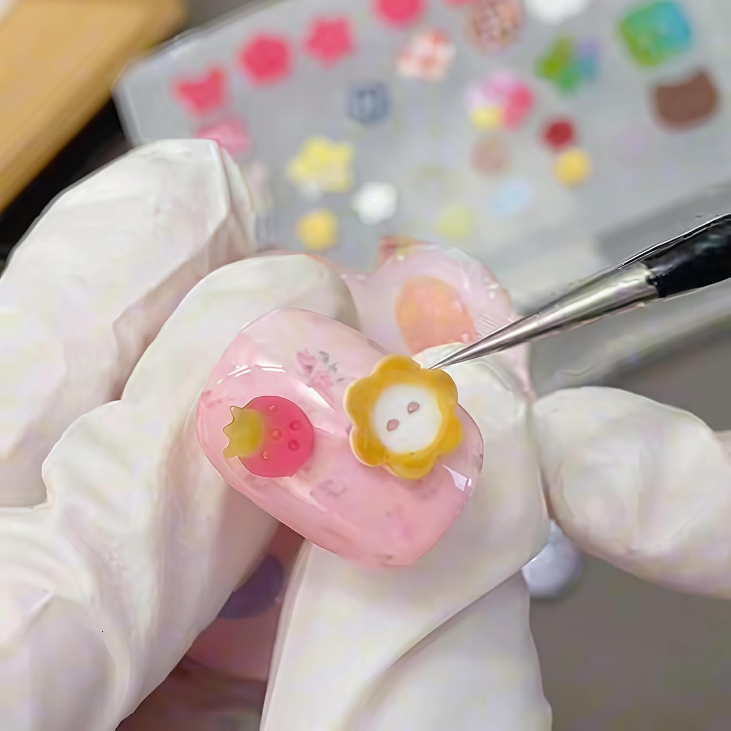 3D Buttons Nail Mold Silicone Tools Nails Charms Resin Molds Art for Accessories Supplies