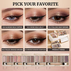 Neutral Nude Brown Eyeshadow Palette – 6 Matte & Shimmer Shades, Blendable Long-Lasting Eye Shadow Kit for Natural Everyday Makeup, Soft Glam Looks & Mature Eyes, High Pigment Smooth Formula 1
