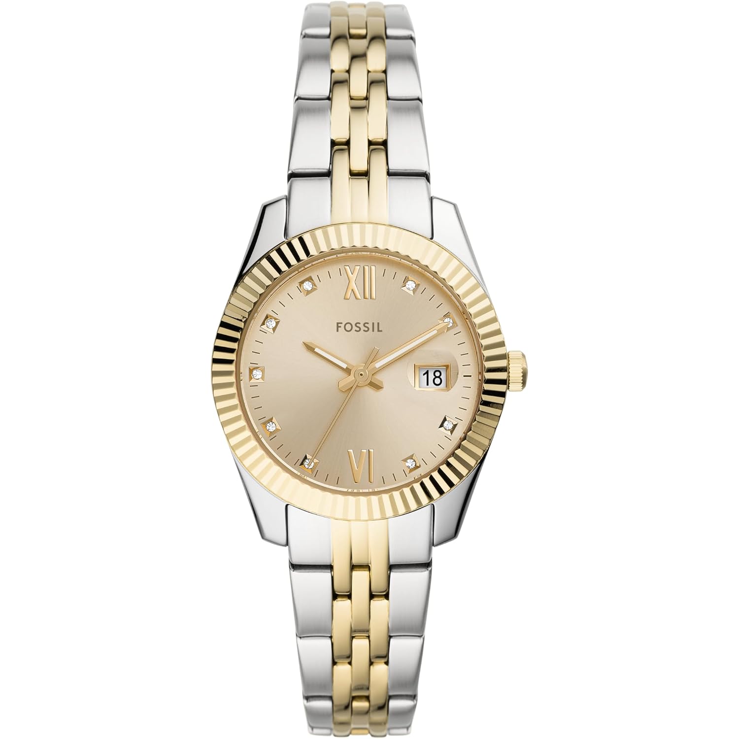 Fossil Women'S Watch, Scarlette Quartz Stainless Steel Three-Hand Watch For Women