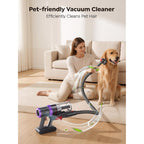 Smoture Cordless Vacuum Cleaner, Upgraded 650W 55Kpa 70Mins Vacuum Cleaner For Home, Pet Brush&3.3Ft Hose, Self-Stand, Auto Mode,Touchscreen, Anti-Tangle Vacuum, Stick Vacuum For Pet Hair/Carpet/Floor