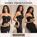 PHILOMENA Evening Clutch Purses Women Acrylic Handbags Metal Handlebars Shoulder Crossbody Bag Wedding Party Casual