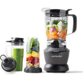 Nutribullet Full-Size Blender Combo, Single-Serve & Large Capacity, 1200W, 64oz Pitcher, 32oz Cup, Extractor Blade, 3-Speed, Pulse, Smoothies, Soups, Sauces, Easy Cleaning, Dark Gray, NBF50500