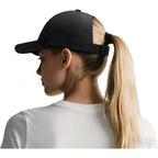 Women Ponytail Baseball Cap Outdoor Girls Messy Bun Hat for Daily Wear Cooling for Running Golf Sports Black