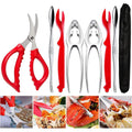 Crab Leg Crackers And Tools - Lobster Crackers And Picks Set Shellfish Crab Claw Cracker Stainless Steel Seafood Crackers & Forks - Lobster Tools For Eating