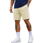 Jmierr Mens Sweat Shorts Drawstring Summer Beach Stretch Texture 7 Inch Running Shorts With Pocket