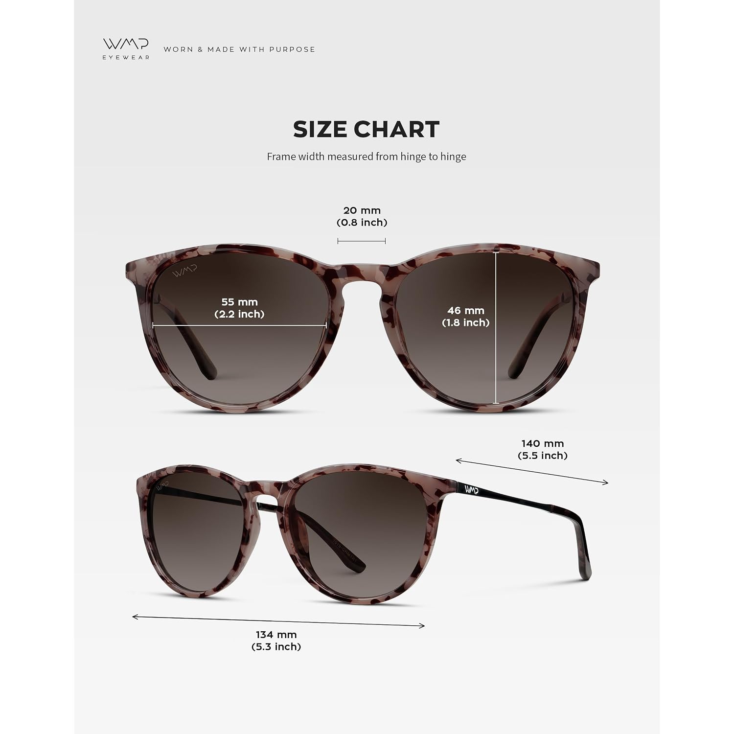 Wearme Pro Round Polarized Sunglasses For Women - Uv400 Protection, Lightweight Frame, Vintage Retro Style
