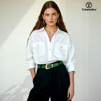 TRIWORKS Women Leather Belt with Gold Buckle Fashion Ladies Leather Waist Belt for Jeans Pants