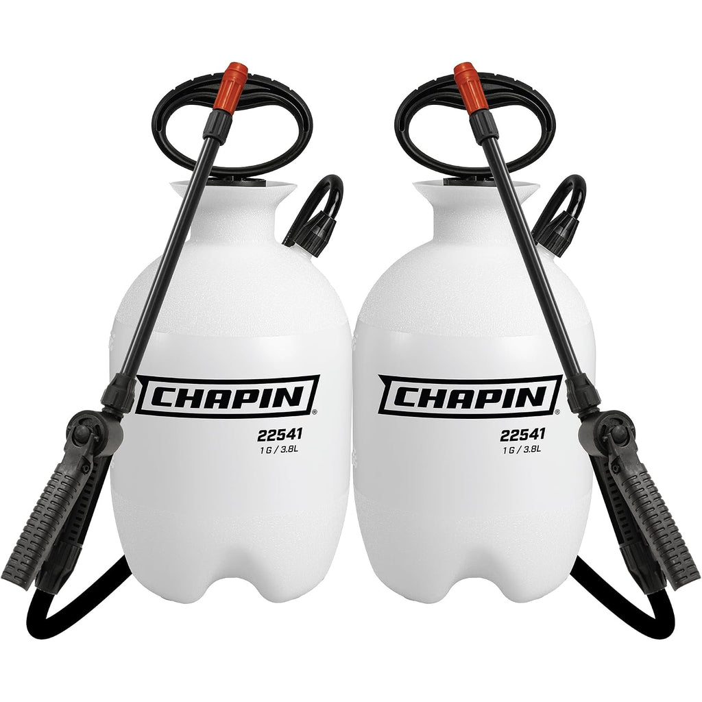 Chapin 1-Gallon Pump Sprayer, Foaming Nozzle For Visible Coverage, 2 Pack | Foaming Nozzle Improves Coverage For Weeds, Pests And Fertilizers; 12-In Wand, Palm-Grip Shut-Off And Reinforced Hose