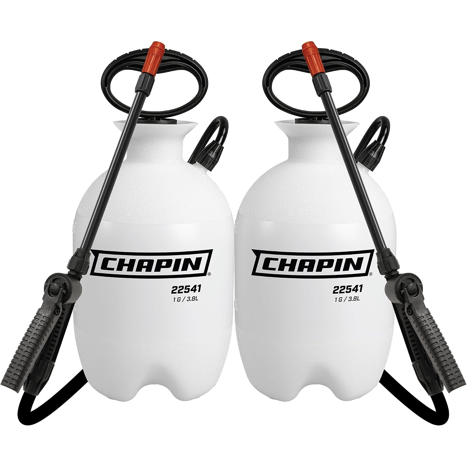 Chapin 1-Gallon Pump Sprayer, Foaming Nozzle For Visible Coverage, 2 Pack | Foaming Nozzle Improves Coverage For Weeds, Pests And Fertilizers; 12-In Wand, Palm-Grip Shut-Off And Reinforced Hose