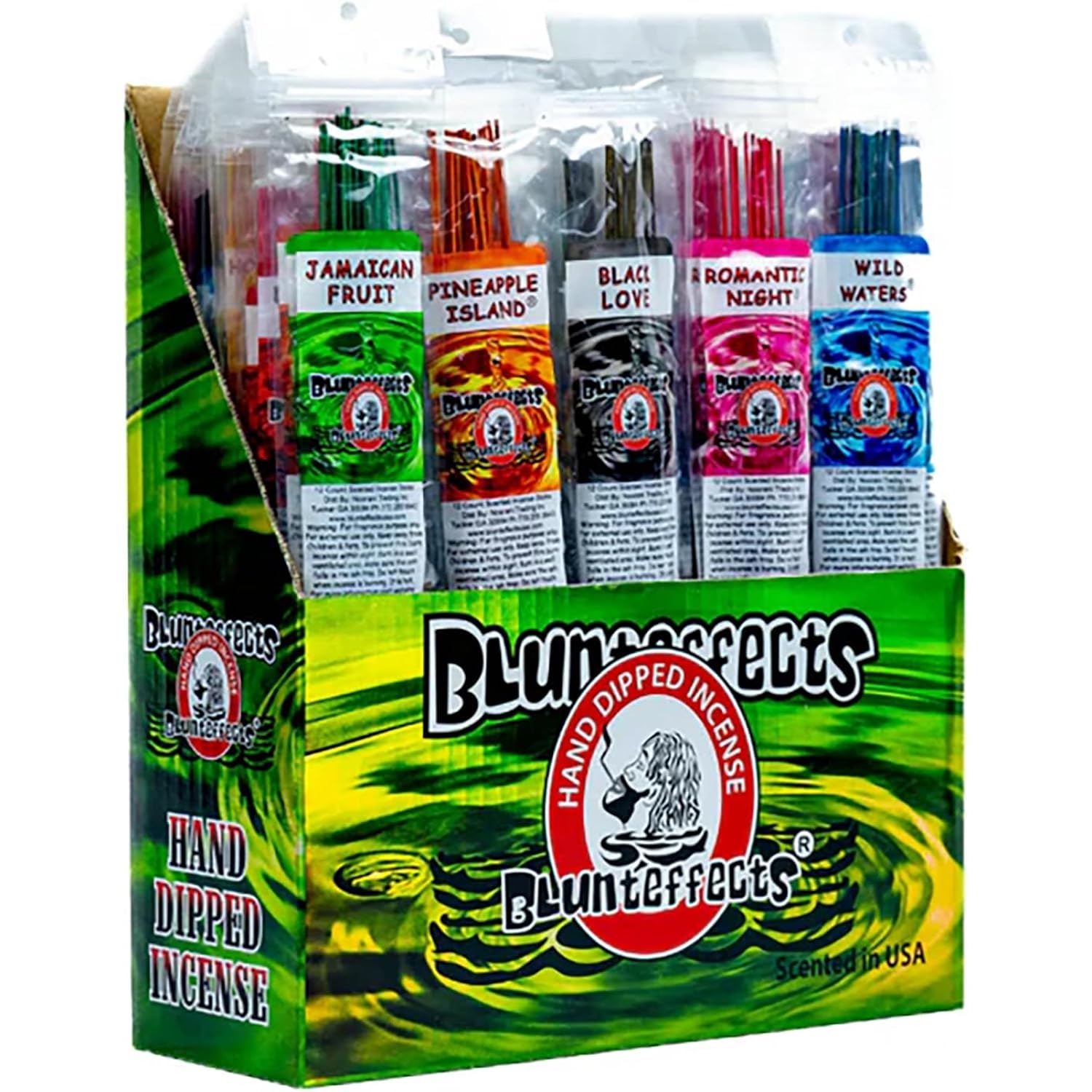 Blunteffects Hand-Dipped Incense Sticks - Premium 144-Pack Variety Set, 12 Different Scents, 11" Long, Usa-Made Aromatherapy With Long Burn Time (12 Pack, 144 Total Sticks)
