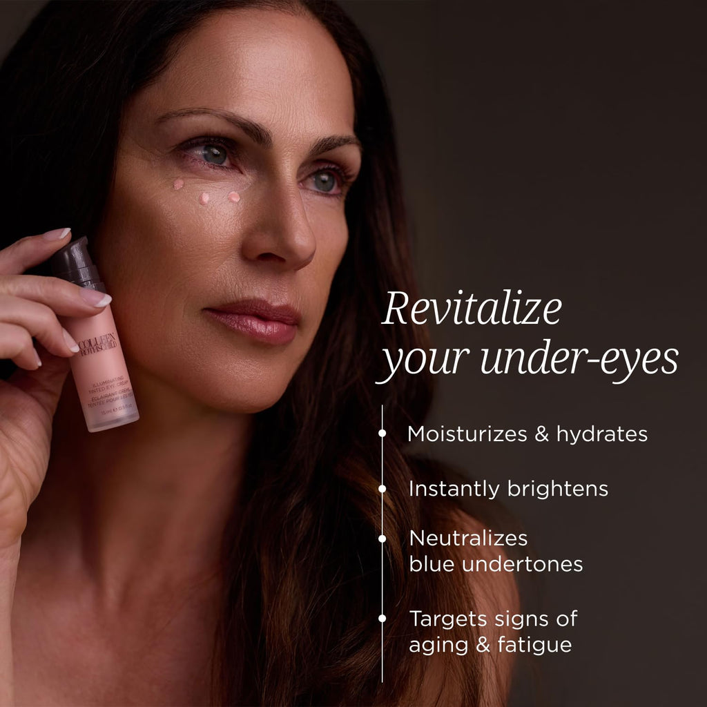 Colleen Rothschild Illuminating Tinted Eye Cream - Instant Brightening Under Anti Dark Circles Treatment With Hyaluronic Acid, Caffeine & Peptides