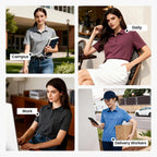 Women'S Golf Polo Shirts Lightweight Moisture Wicking Short Sleeve Shirt Quick Dry Athletic Tennis Tops