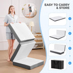 Masvis Trifold Mattress, 4 Inch Memory Foam Foldable Mattress With Washable Cover, Tri-Folding Floor Bed For Camping, Twin