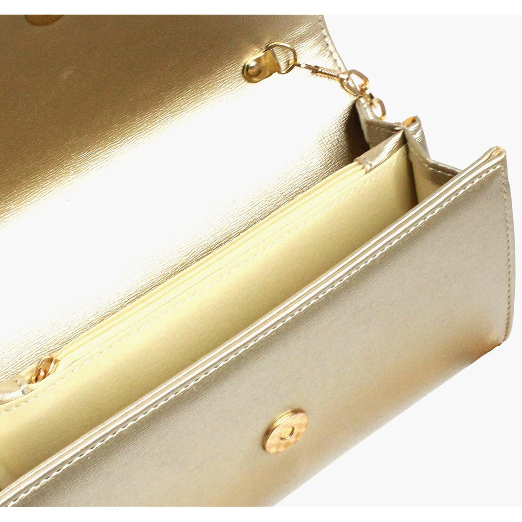 Clutch Purse Evening Bag For Women，Envelope Handbag With Detachable Chain | With Detachable Chain