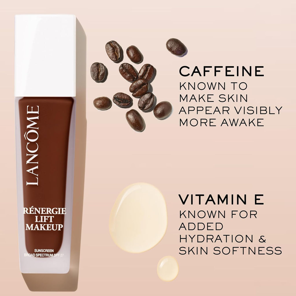 Lancôme Renergie Lift Makeup Foundation - Lightweight & Hydrating Formula, Medium-Full Coverage, SPF 27, Anti-Aging, Lifting & Firming, Up to 12H Wear