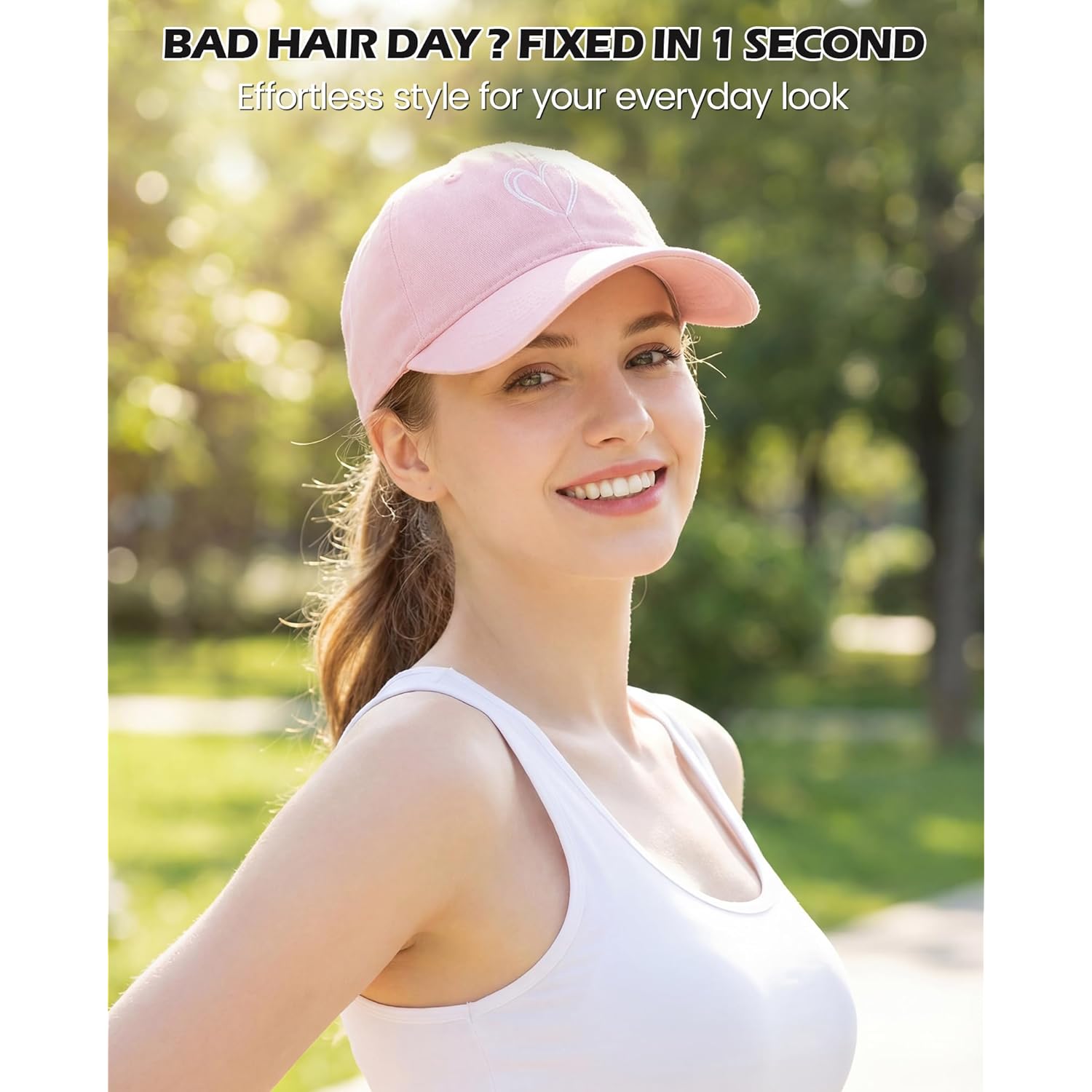 American Trends Womens Baseball Caps Cute Heart Dad Hat, Adjustable Cotton Unisex Cap for Workout, Golf & Everyday Wear