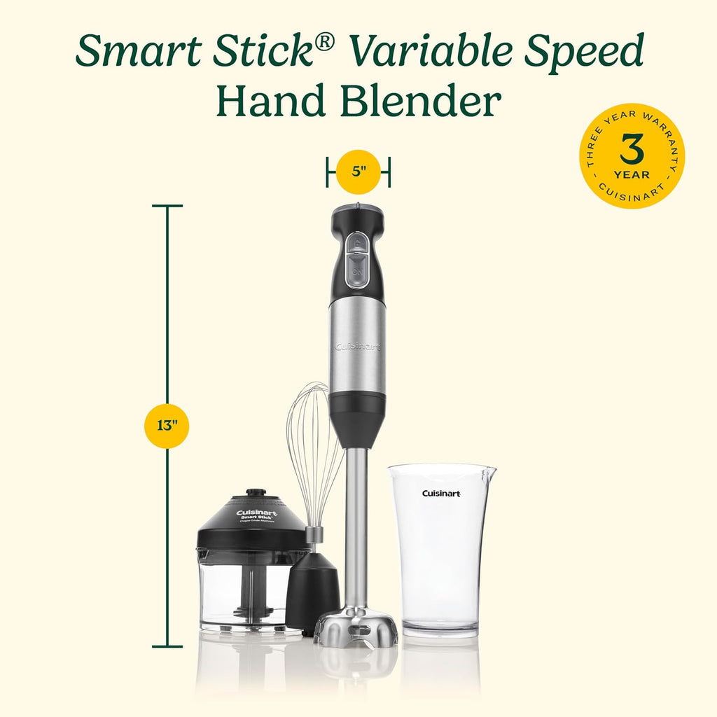 Cuisinart Csb-179 Smart Stick Variable Speed Hand Blender, Stainless Steel