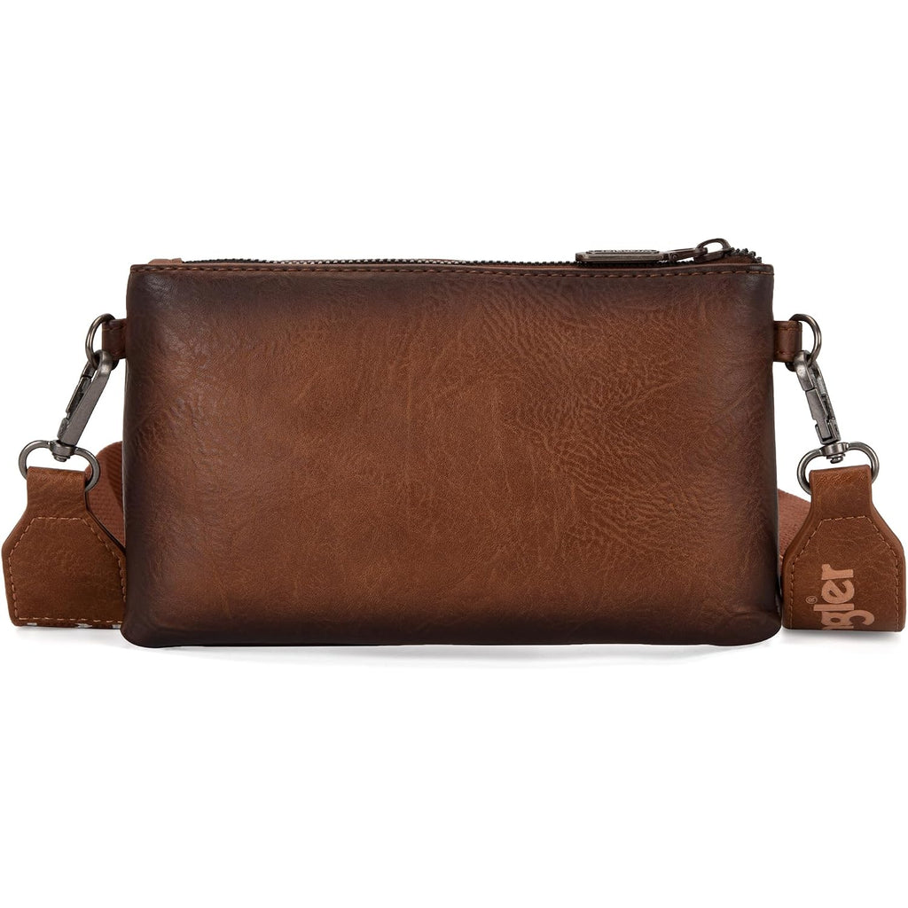 Wrangler Crossbody Wallet Purses Multi-Function Card Holder Purse With Double Zipper