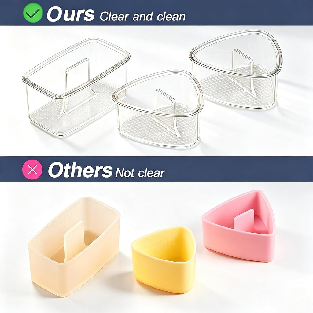 3Pcs Clear Large Onigiri Mold,Triangle Rice Press Molds For Sushi, Musubi & Rice Balls – Non-Stick,Bpa-Free,Hawaiian Musubi Maker, Sushi Mold For Bento Boxes And Lunches