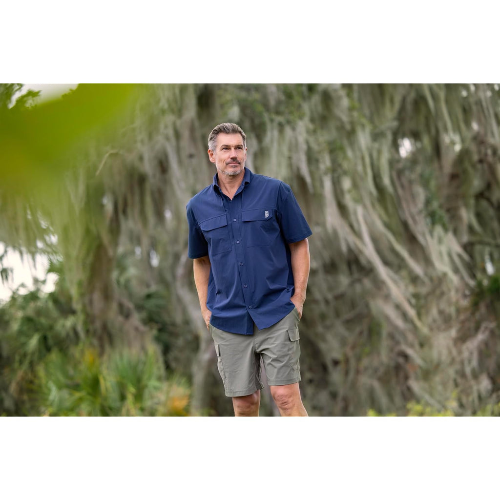Huk Men'S Creekbed Cargo Short, 7" Performance Fishing Cargo Shorts