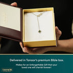 TANAOR Nano Bible Infinity Religious Lariat Necklace,16+2 in Adjustable – Mother’s Day Religious Jewelry for Mom, Religious Gifts for Mother Bible Necklace