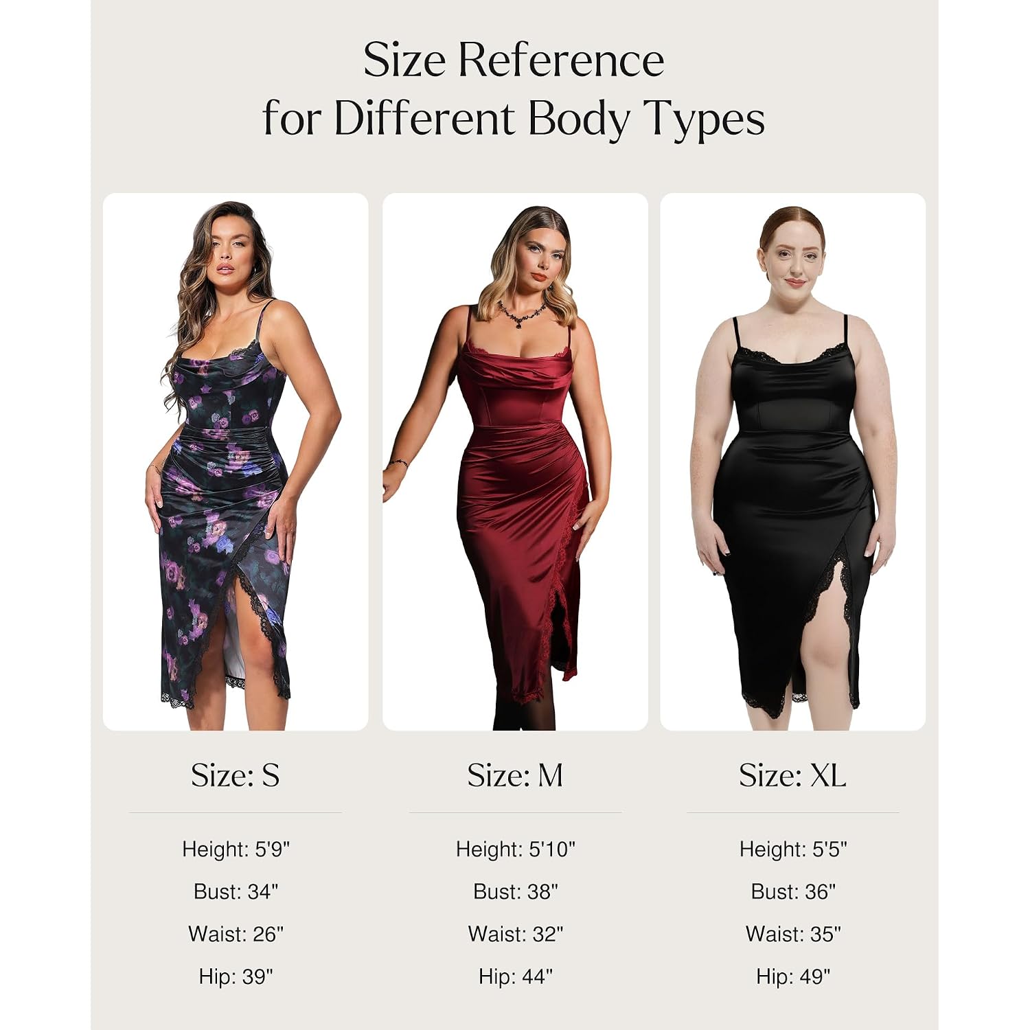 Popilush Satin Corset Dress Tummy Control Midi Dress Cocktail Date Night Classy Dresses With Lace Trim Bra