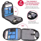 Swissdigital Design Tsa Business Laptop Backpack For Men,Travel Backpack With Usb Charging Port,College Tech Backpacks With Rfid Pockets Presents For Men Fits 15.6 Inch Computer | J16Bt-1