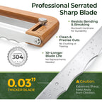 Keechee Bread Pilot Adjustable Bread Knife – Upgraded Bread Slicer For Homemade & Sourdough Loaves, Serrated Stainless Blade With Precision Thickness Guide, Gift For Artisan Bakers