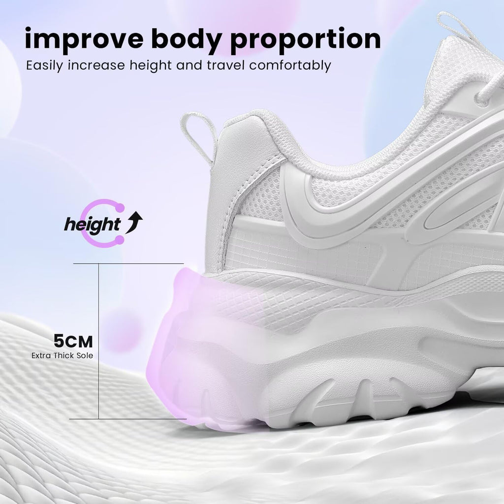 Women'S Road Running Shoes Non Slip Ladies Walking Fashion Athletic Chunky Sneakers Work Gym Comfort Lightweight Mesh Soft Sole